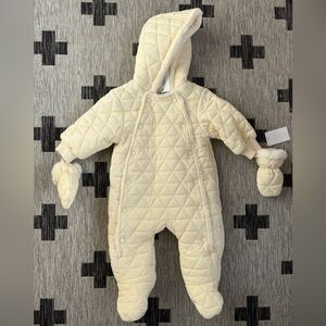 Urban Republic Cream Quilted Baby Snowsuit